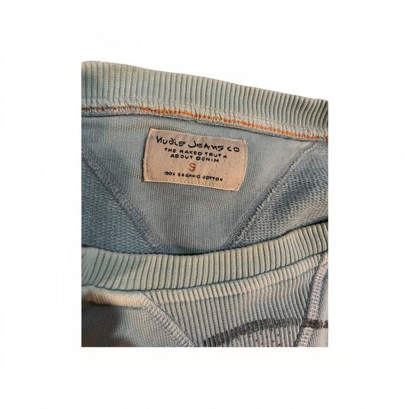 Nudie Jeans Sweatshirt Mens Small 100% Organic Cotton Long Sleeve Terry Crew - Picture 2 of 4
